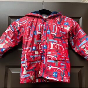 Hatley Red Kids Tool-Print Waterproof Raincoat